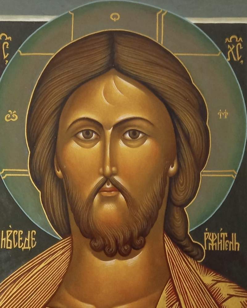 Icon of the Saviour of the Fiery Eye hand-painted by Concetta Basile